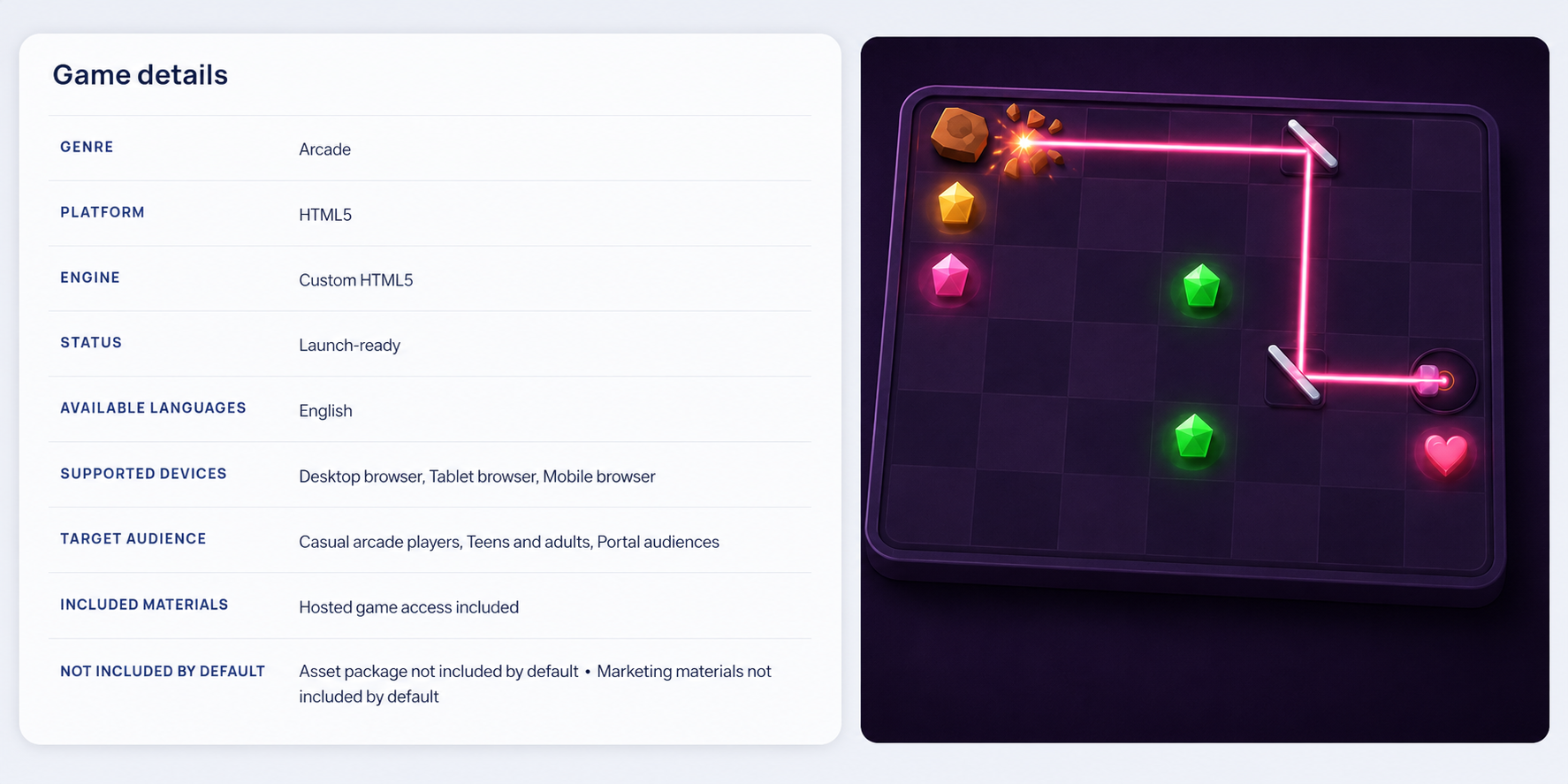 Game details preview